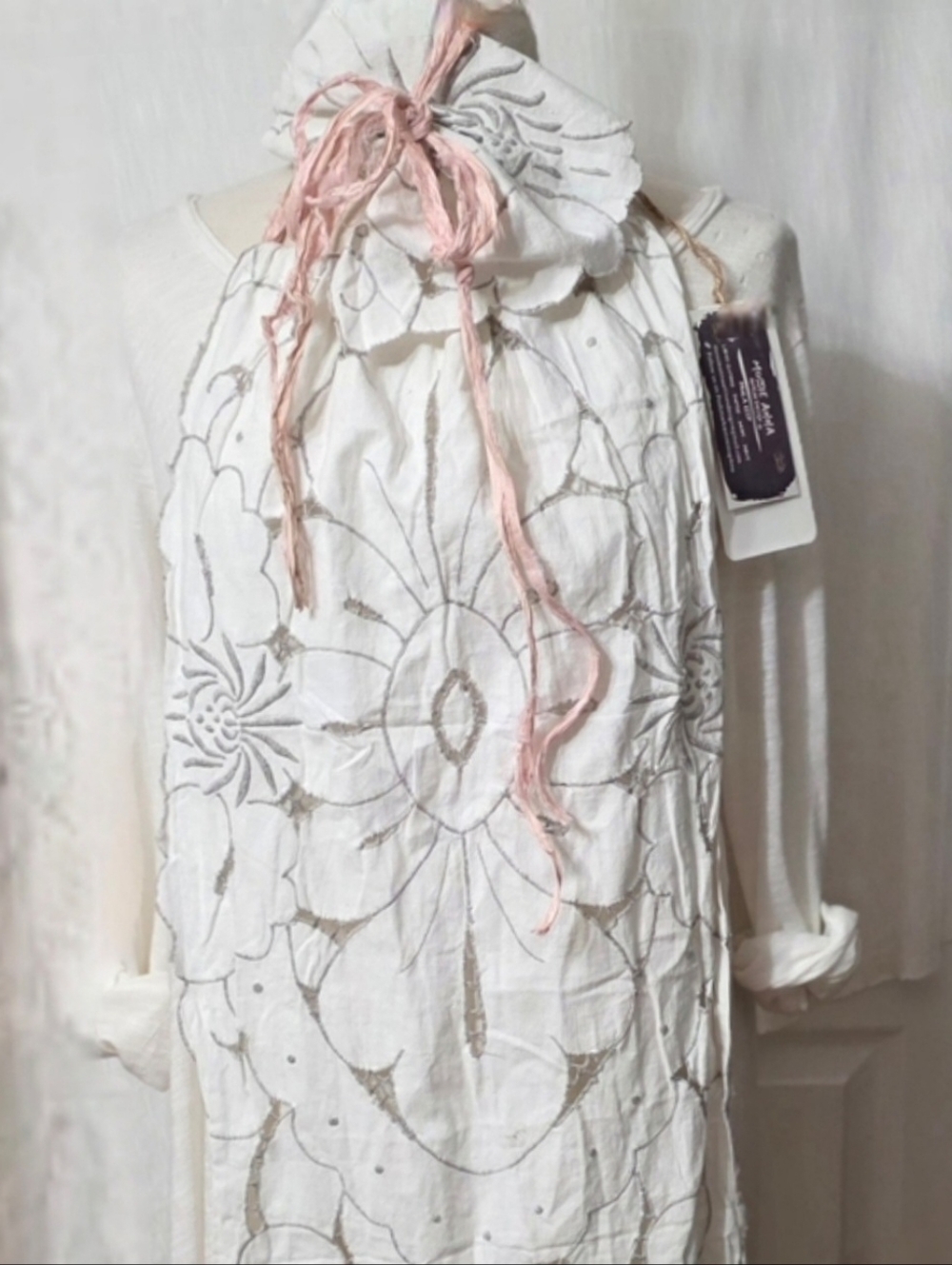 2 PIECE🩷 JABOT & APRON SET 🩷 MOSSIE ANNA ARTISAN DESIGN 🩷 NWT